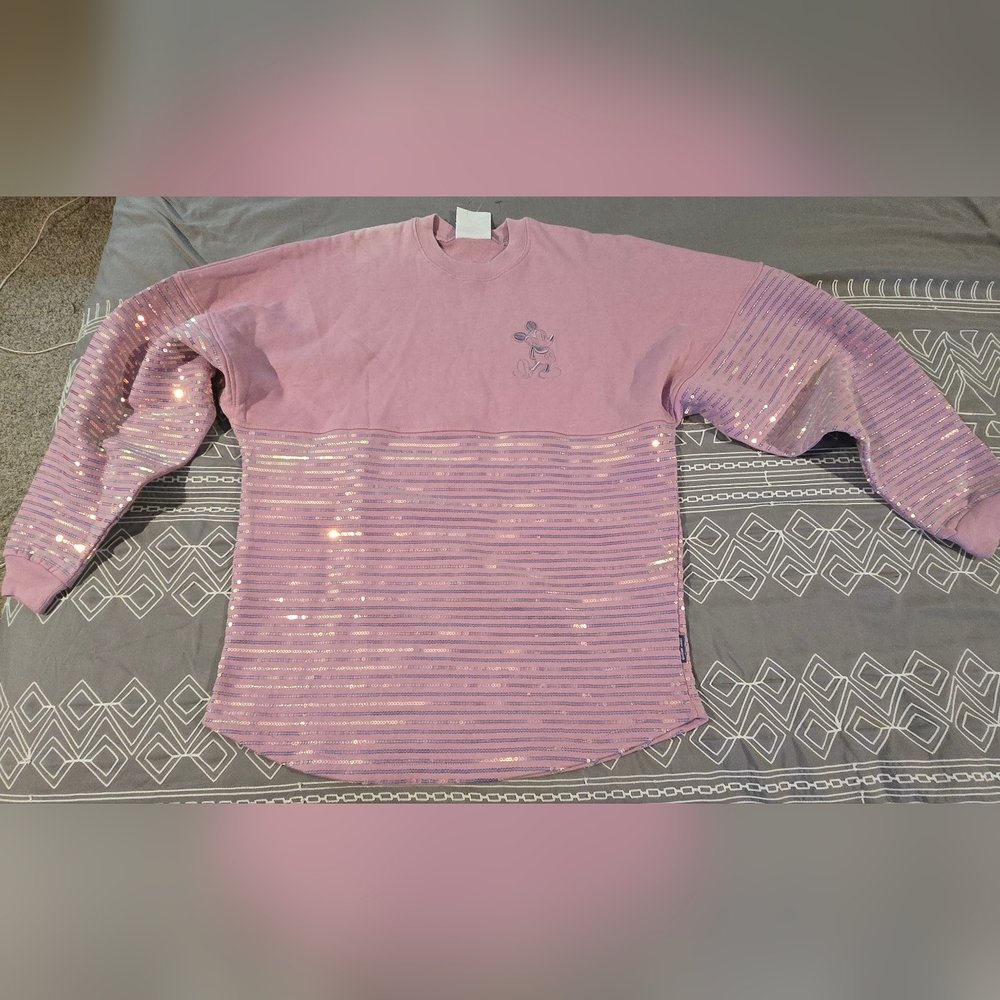 Disney Pink Sweatshirt with Sequins